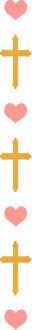 Heart and Gold Cross Column