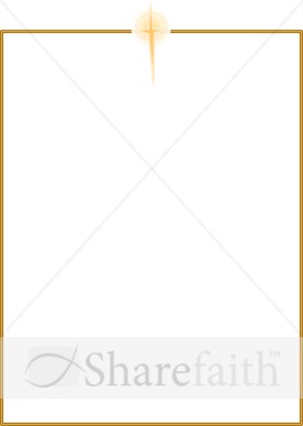 Simple Gold Frame with Cross