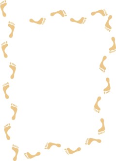 Gold Footsteps Border