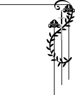 Christian Black and White Page Corner