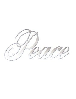 Peace Word Art   Silver