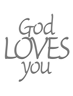 God Loves You Word Art