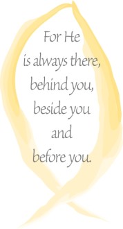 Brushstroke Fish with For He Is Always There Quote