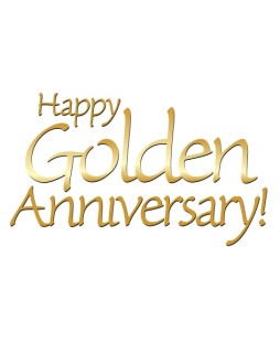 Happy Golden Anniversary words