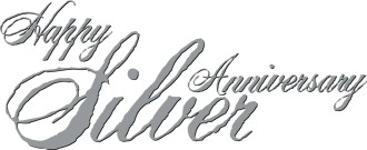 Silver Anniversary script with Antique Effect