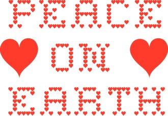 Red Hearts Peace on Earth