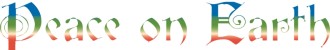 Peace On Earth Rainbow Word Art