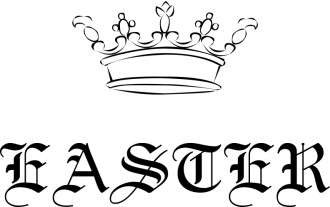 Calligraphic Easter with Crown