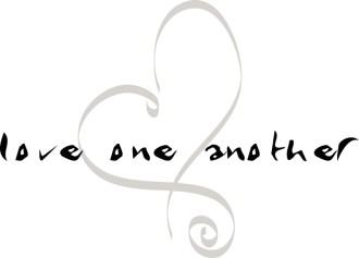 love one another with Ornamental Heart