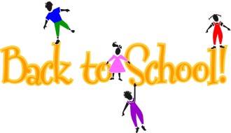 Yellow Back to School Words with Playful Kids