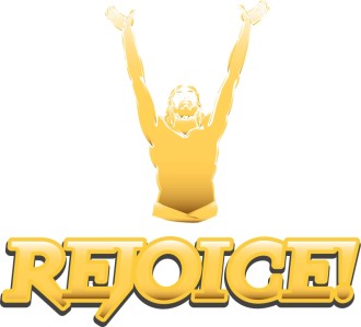 Gold Rejoice Figure with Uplifted Arms
