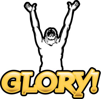 Gold Glory with Brushstroke Praise Man