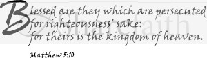 Blessed are they which are persecuted