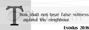 Thou Shalt Not Bear False Witness | Scripture Word Art