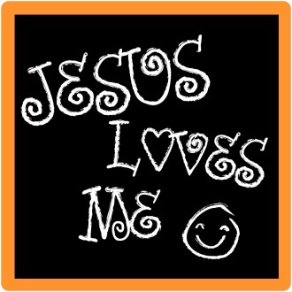 Jesus Loves Me Chalkboard