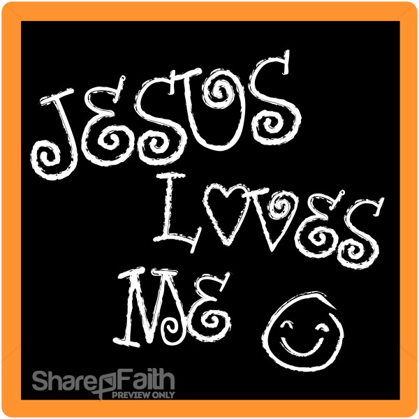 Jesus Loves Me Chalkboard