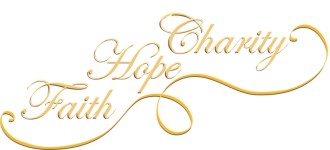 Faith, Hope and Charity in Gold