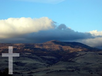 Clouds Roll In Cross Watermark