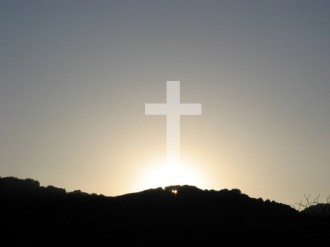 Cross with Rising Sun