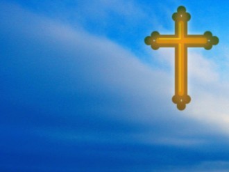 Ornate Cross on Blue Sky
