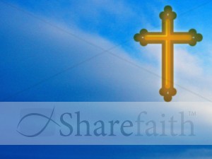 Ornate Cross on Blue Sky