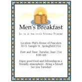 Mens Pancake Breakfast Flyer