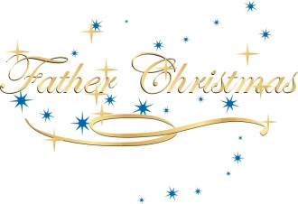Father Christmas Text on Sparkles