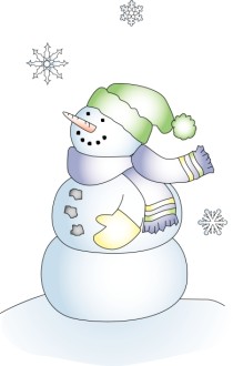 Snowman with Snowflakes