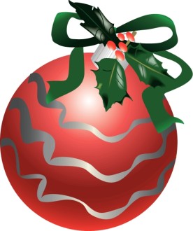 Round Red Christmas Ornament