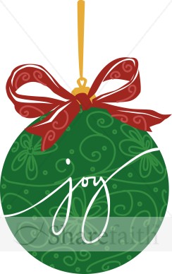 Green JOY ornament