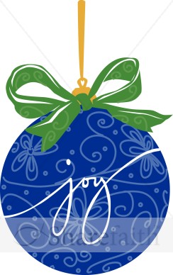 Blue JOY Ornament