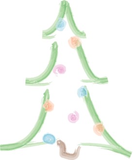 Fingerpainted Christmas Tree