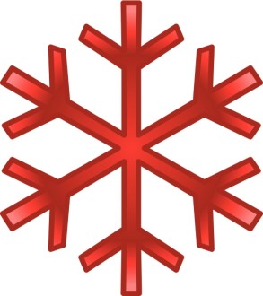 Red December Snowflake