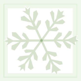 Green Snowflake in Square