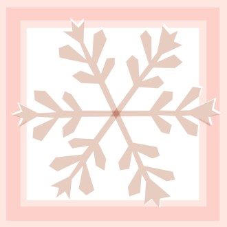 Red Snowflake in Square