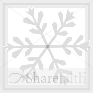 Silver Snowflake in Square