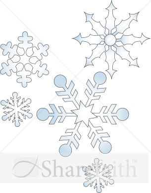 Geometric Falling Snowflakes