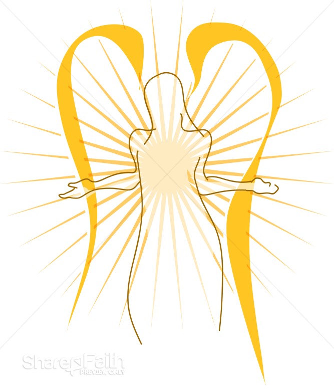 Female Angel Silhouette