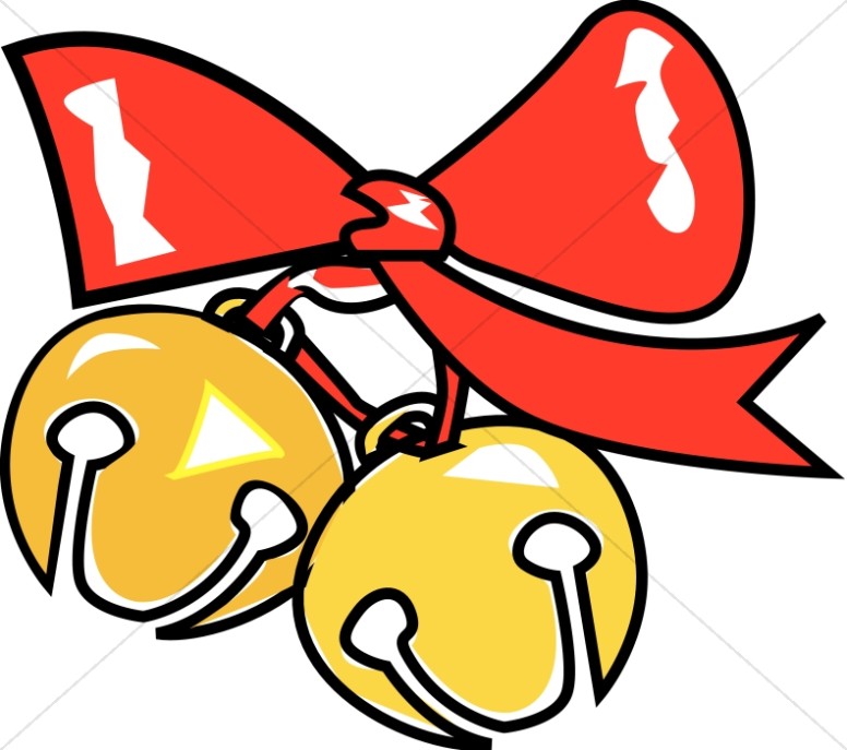 Pair of Ringing Gold Bells | Church Bell Clipart