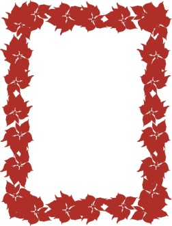 Red Poinsettia December Frame