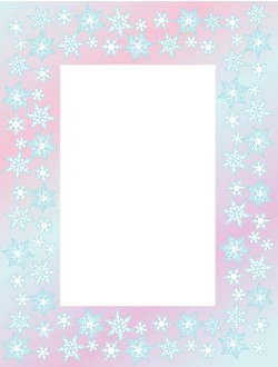 Pastel Snowflake Frame
