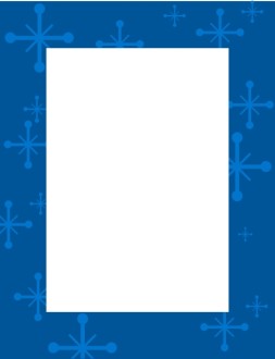 Blue Frame with Star Accents