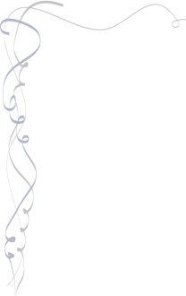 Lavender and Silver Calligraphic Ribbon Corner