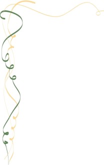 Green and Gold Whimsical Ribbon