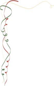 Green and Red Whimsical Ribbon