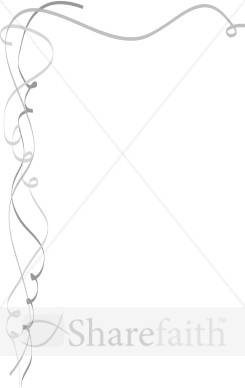 Gray Whimsical Ribbons