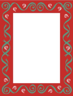 Christmas Color Swirls Frame