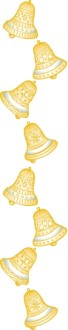 White Rimmed Christmas Bells