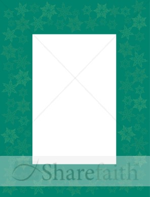 Green Frame with Snowflake Overprint