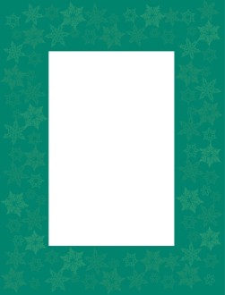 Green Frame with Snowflake Overprint